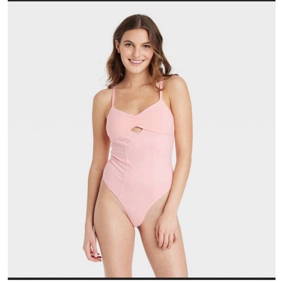 Colsie Women's Balletcore Pink Thong Bodysuit - S NWT - Picture 3 of 7